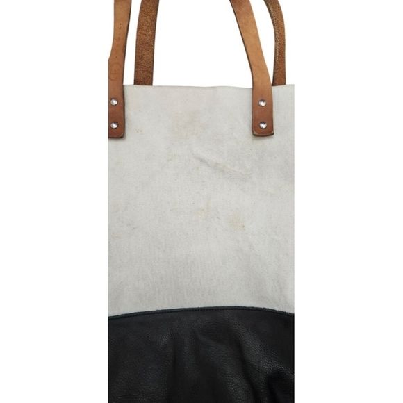 24b Fleabags Custom Flea Bag Leather And Canvas Tote Bag - Picture 5 of 14
